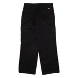 DICKIES Cargo Workwear Mens Trousers Black Relaxed Straight W34 L28