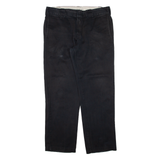 DICKIES Workwear Mens Trousers Black Slim Straight W35 L29