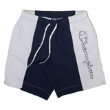 CHAMPION Mens Swimming Shorts Blue Colourblock M W28