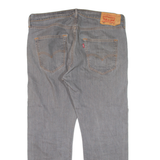 LEVI'S 501 Jeans Mens Grey Regular Straight W36 L26