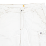 CARHARTT Cargo Style Mens Workwear Shorts White XL W38