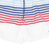 NAUTICA Mesh Lined Mens Swimming Shorts White Relaxed Striped L W33