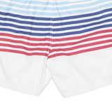 NAUTICA Mesh Lined Mens Swimming Shorts White Relaxed Striped L W33