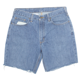 CARHARTT Cut Off Carpenter Style Denim Mens Workwear Shorts Blue M W34