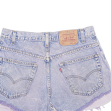 LEVI'S Cut Off Distressed 560 Womens Denim Shorts Blue M W32