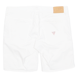 GUESS Mens Denim Shorts White M W34