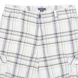 NAUTICA Mens Cargo Shorts Cream Check L W36