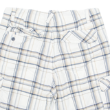 NAUTICA Mens Cargo Shorts Cream Check L W36