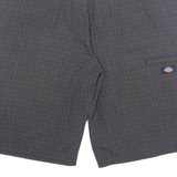 DICKIES Mens Chino Shorts Black Check L W36