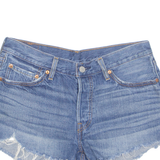 LEVI'S Cut Off 501 Womens Denim Shorts Blue M W30