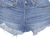 LEVI'S Cut Off 501 Womens Denim Shorts Blue M W30