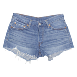 LEVI'S Cut Off 501 Womens Denim Shorts Blue M W30