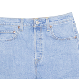 LEVI'S Cut Off High Waist Premium E Womens Denim Shorts Blue S W28