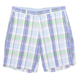 NAUTICA Mens Chino Shorts Blue 90s Check L W37