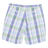 NAUTICA Mens Chino Shorts Blue 90s Check L W37