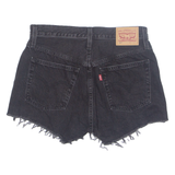LEVI'S Cut Off 501 Womens Denim Shorts Black S W29