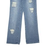 DRIVER Distressed Womens Jeans Blue Relaxed Bootcut Stone Wash W31 L32