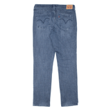 LEVI'S Mid Rise Floral Womens Jeans Blue Slim Skinny Stone Wash W32 L32