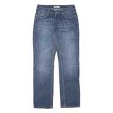TEDDY'S Womens Jeans Blue Regular Straight Stone Wash W30 L32