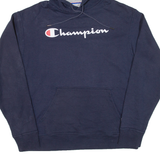 CHAMPION Mens Blue Hoodie L