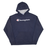 CHAMPION Mens Blue Hoodie L