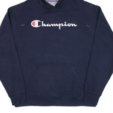 CHAMPION Mens Blue Hoodie L