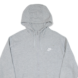 NIKE Mens Grey Hoodie Full Zip L