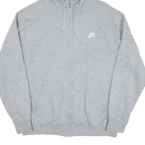 NIKE Mens Grey Hoodie Full Zip L
