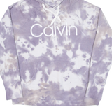 CALVIN KLEIN Womens Purple Hoodie M