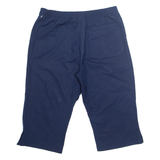 ADIDAS 3/4 Length Womens Sports Shorts Blue UK 14 W32