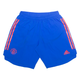 ADIDAS Manchester United FC Mesh Lined Mens Sports Shorts Blue M W28