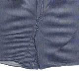 LEE Mid Rise Womens Denim Shorts Blue Striped M W30