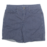 LEE Mid Rise Womens Denim Shorts Blue Striped M W30
