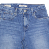 LEVI'S 721 High Rise Cut Off Womens Denim Shorts Blue Slim XS W26