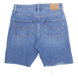 LEVI'S 721 High Rise Cut Off Womens Denim Shorts Blue Slim XS W26