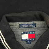 Tommy Hilfiger Long Sleeve Polo Shirt - Small Black Cotton