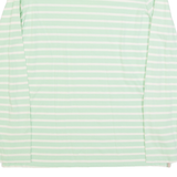 BODEN Womens Printed Top Green Long Sleeve Striped UK 8