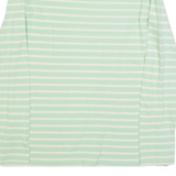 BODEN Womens Printed Top Green Long Sleeve Striped UK 8