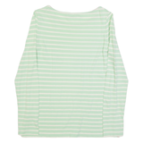 BODEN Womens Printed Top Green Long Sleeve Striped UK 8