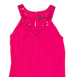 TED BAKER Womens Vest Pink V-Neck Sleeveless S