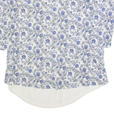 FAT FACE Womens Printed Top Blue Long Sleeve Floral UK 8