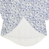 FAT FACE Womens Printed Top Blue Long Sleeve Floral UK 8