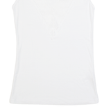 THE WHITE COMPANY Womens Vest White V-Neck Sleeveless UK 4