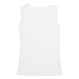 THE WHITE COMPANY Womens Vest White V-Neck Sleeveless UK 4