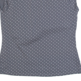 LAURA ASHLEY Womens Printed Top Grey Polka Dot UK 12