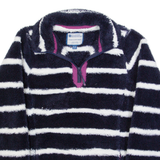 MOUNTAIN WAREHOUSE Pullover Womens Fleece Jacket Blue Striped UK 8