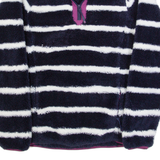 MOUNTAIN WAREHOUSE Pullover Womens Fleece Jacket Blue Striped UK 8