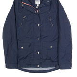 FAT FACE Womens Rain Coat Blue Hooded UK 8