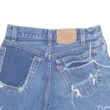 LEVI'S Cut Off 701xx Student Womens Denim Shorts Blue S W24