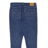 LEVI'S 720 High Rise BIG E Womens Jeans Blue Slim Skinny Denim Stone Wash W31 L25